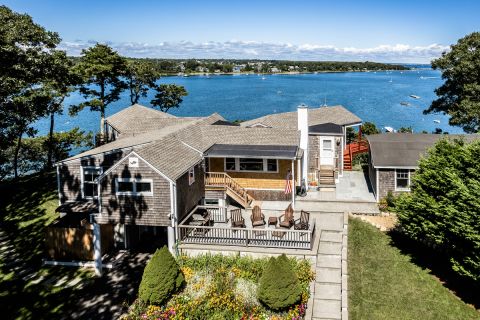 Aerial Photo of Home overlooking the Lagaoon