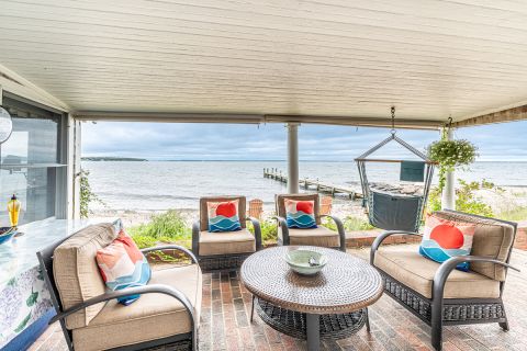 Covered Patio with Spectacular Waterviews